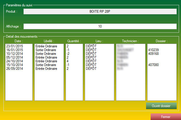 Détail d'un article