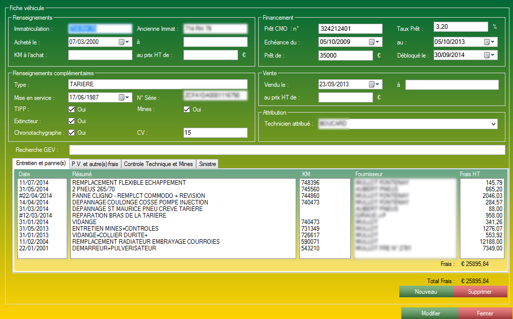 Gestion de véhicule